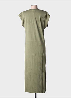 Rochie lungă mâneci scurte mâneci scurte verde NINE TEES femeie
