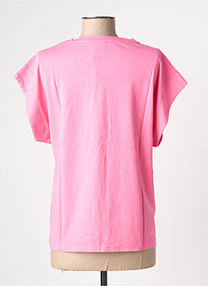 Tricou elasticitate mâneci scurte roz NINE TEES femeie