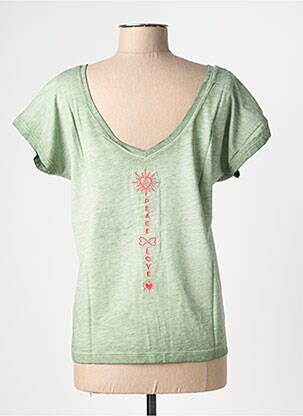 Tricou elasticitate mâneci scurte verde NINE TEES femeie