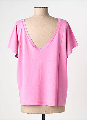 Tricou mâneci lungi mâneci lungi roz NINE TEES femeie