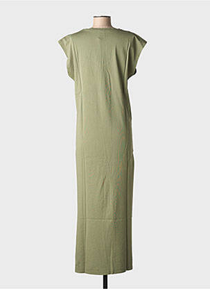 Rochie lungă mâneci scurte mâneci scurte verde NINE TEES femeie