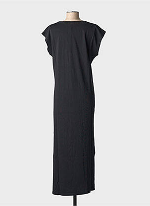 Rochie lungă mâneci scurte mâneci scurte negru NINE TEES femeie