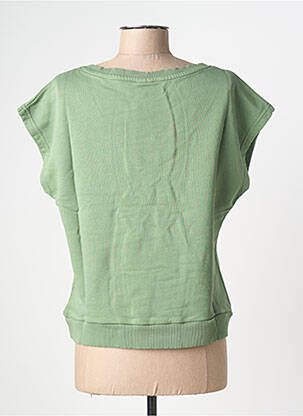 Tricou guler în v mâneci scurte verde NINE TEES femeie