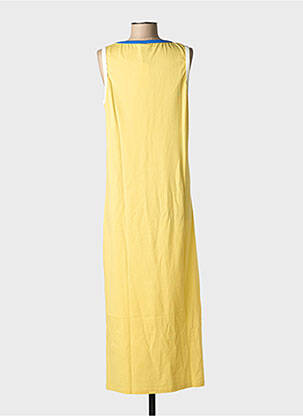 Rochie lungă fără mâneci fără mâneci galben NINE TEES femeie