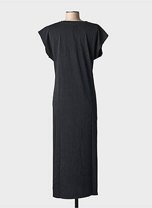 Rochie lungă mâneci scurte mâneci scurte negru NINE TEES femeie
