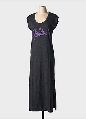 Rochie lungă mâneci scurte mâneci scurte negru NINE TEES femeie
