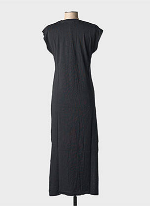 Rochie lungă mâneci scurte mâneci scurte negru NINE TEES femeie