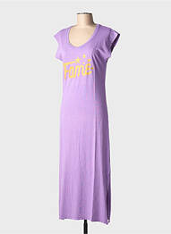Rochie lungă mâneci scurte mâneci scurte violet NINE TEES femeie