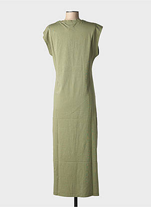 Rochie lungă mâneci scurte mâneci scurte verde NINE TEES femeie