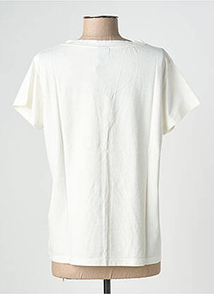Tricou croială dreaptă mâneci scurte bej NINE TEES femeie