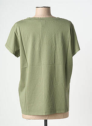 Tricou croială dreaptă mâneci scurte verde NINE TEES femeie