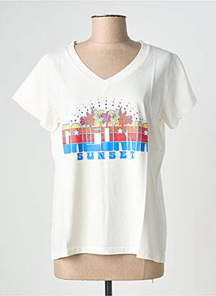 Tricou serigrafie cu strasuri mâneci scurte bej NINE TEES femeie