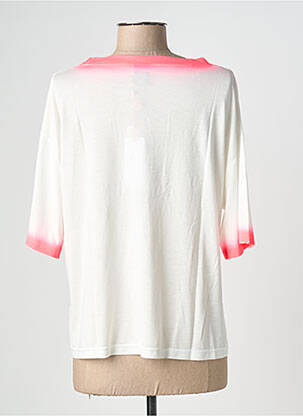 Tricou serigrafie mâneci scurte roz NINE TEES femeie