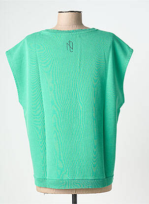 Hanorac broderie mâneci scurte verde NINE TEES femeie