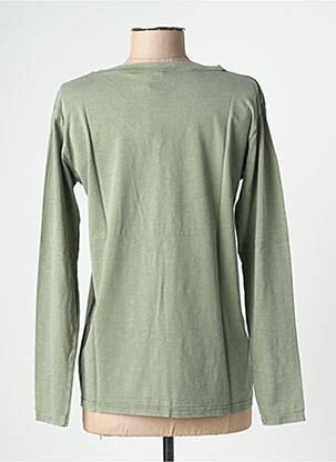 Tricou mâneci lungi mâneci lungi verde NINE TEES femeie