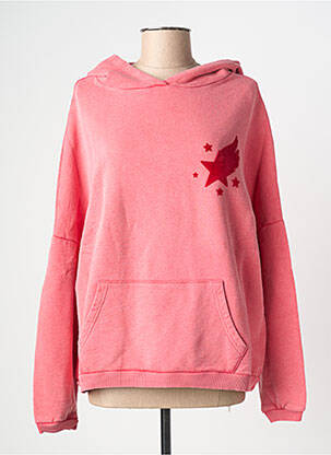 Hanorac cu glugă buzunare mâneci lungi roz NINE TEES femme