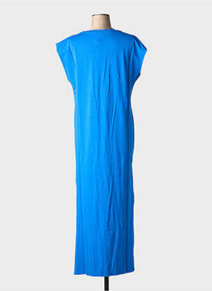 Rochie lungă mâneci scurte mâneci scurte albastru NINE TEES femeie