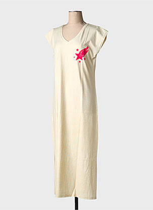 Rochie lungă mâneci scurte mâneci scurte auriu NINE TEES femeie