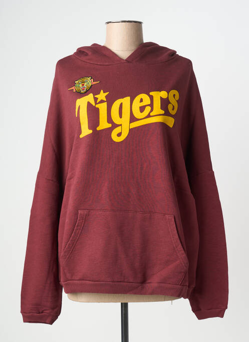 Hanorac cu glugă roșu NINE TEES femeie