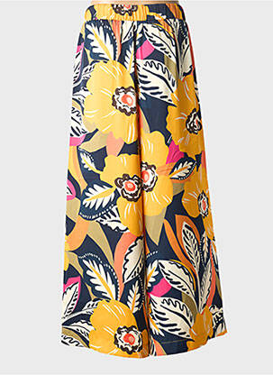 Pantalon larg țesătură poplin mărime normală galben MOLLY BRACKEN femeie