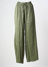 Pantalon drept talie elastică mărime normală verde LPB femeie