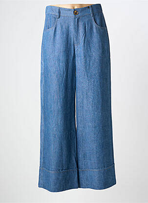 Pantalon drept albastru BOCETTO femeie