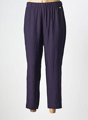 Pantalon 7/8 talie elastică mărime normală albastru DINA & DESS femeie