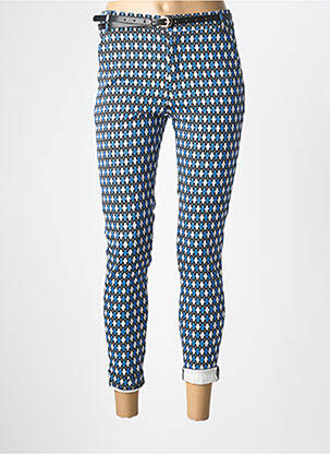 Pantalon 7/8 elasticitate mărime normală albastru CHIC & JEUNE femeie
