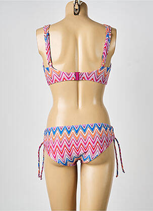 Costum de baie din două piese bretele elastice reglabile sutien cupe întregi cu decolteu înalt violet SUNMARIN femeie