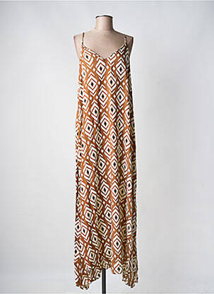 Rochie lungă maro LOSAN femeie