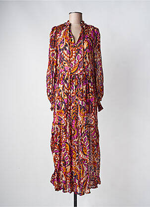 Rochie lungă mâneci lungi mâneci lungi violet B.YOUNG femeie