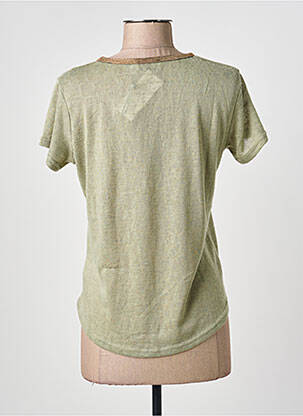 Top elasticitate mâneci scurte verde MOLLY BRACKEN femeie