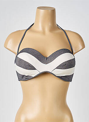 Sutien de costum de baie elasticitate top bentiță gri RED POINT femeie