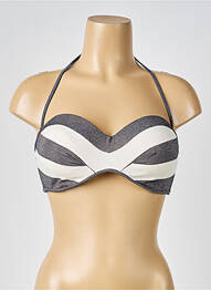 Sutien de costum de baie elasticitate top bentiță gri RED POINT femeie