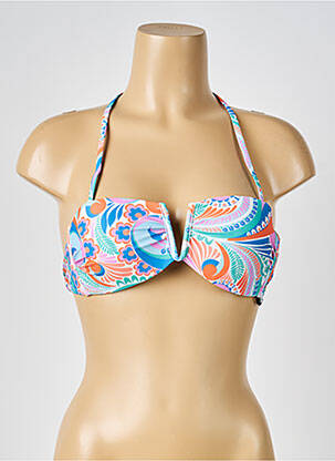 Sutien de costum de baie elasticitate top bentiță albastru MOLLY BRACKEN femeie