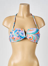 Sutien de costum de baie elasticitate top bentiță albastru MOLLY BRACKEN femme