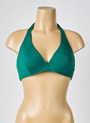 Sutien de costum de baie elasticitate top triunghiuri verde DNUD femeie
