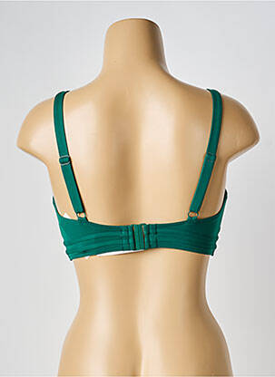Sutien de costum de baie elasticitate sutien cupe întregi cu decolteu înalt verde DNUD femeie