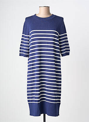 Rochie pulover elasticitate mâneci scurte albastru B.YOUNG femeie