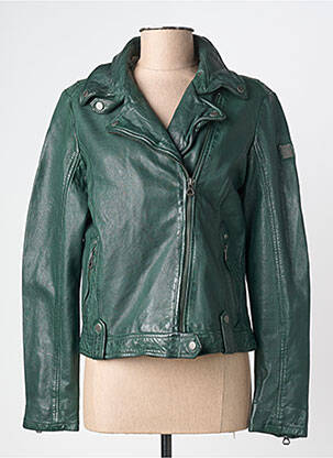 Geacă din piele verde GIPSY BY MAURITIUS femeie