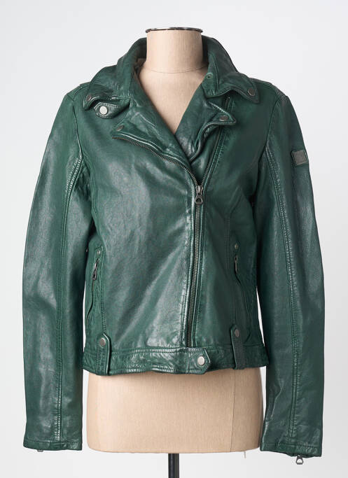 Geacă din piele verde GIPSY BY MAURITIUS femeie