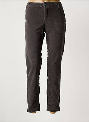 Pantalon chino închidere cu fermoar sub clapetă cu nasturi mărime normală gri HAPPY femeie