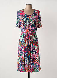 Rochie midi croială fluidă mâneci scurte albastru GRIFFON femme