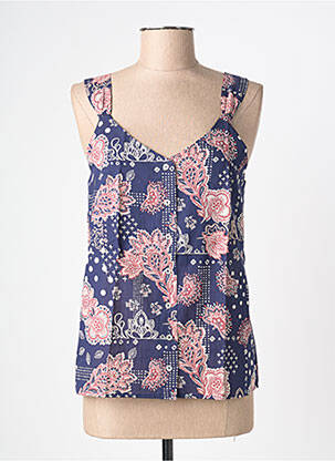 Top imprimeu fantezie bretele subțiri albastru LOLA ESPELETA femme