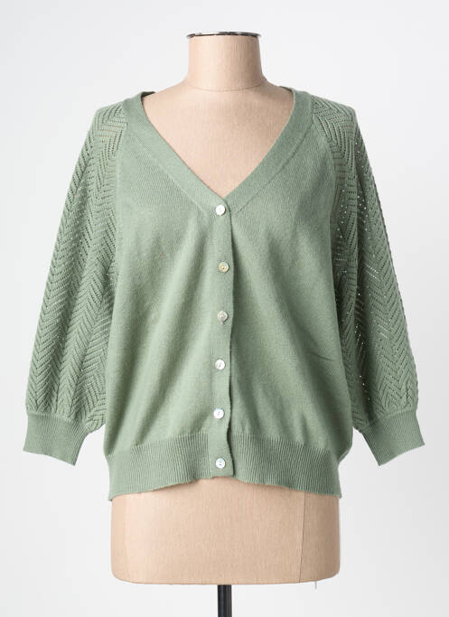 Vestă cu mâneci scurte verde JULIE GUERLANDE femeie