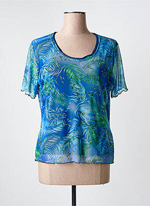 Top albastru QUATRE VINGT JOURS femeie