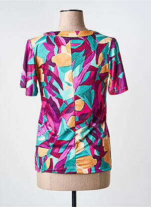 Tricou guler în v mâneci scurte violet JULIE GUERLANDE femeie