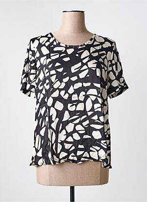 Top imprimeu fantezie mâneci scurte negru GRIFFON femme