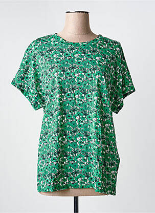 Top imprimeu fantezie mâneci scurte verde BRANDTEX femeie