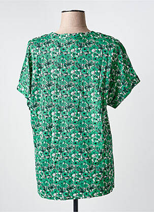 Top imprimeu fantezie mâneci scurte verde BRANDTEX femeie